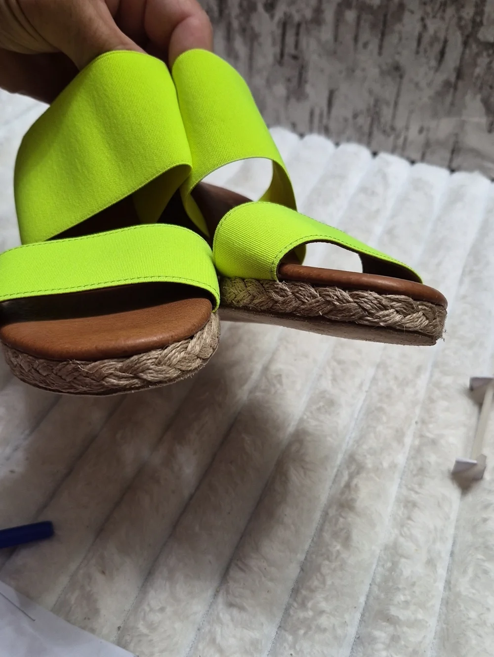 Andre Assous Amalia Wedge Espadrille Sandals Women's Sz 6 Eu 36